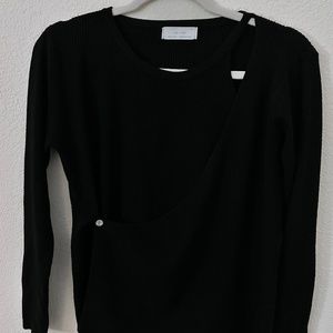 Oak + Fort Cutout Layered Black top in Small